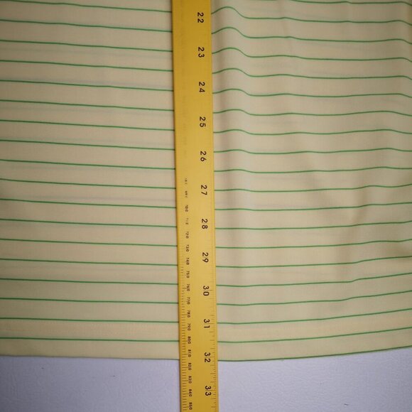 Tabasco Sport O32 Dry Men's Size Large Yellow Blue & Green Striped Polo - Picture 8 of 8